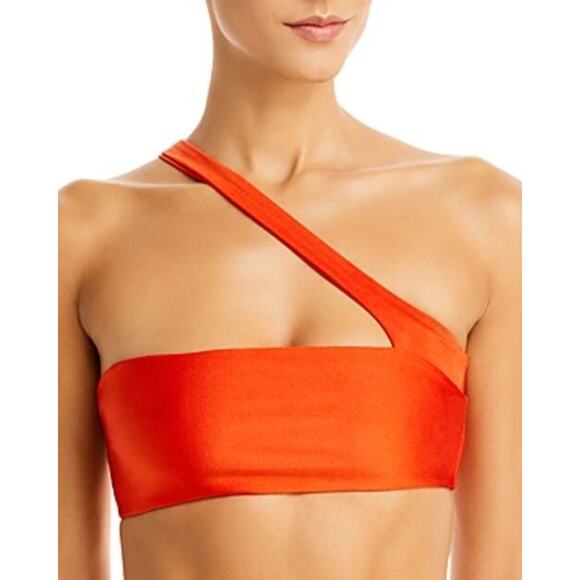 Jade Swim Other - Jade Swim Halo Asymmetric Bikini Top Orange Size M